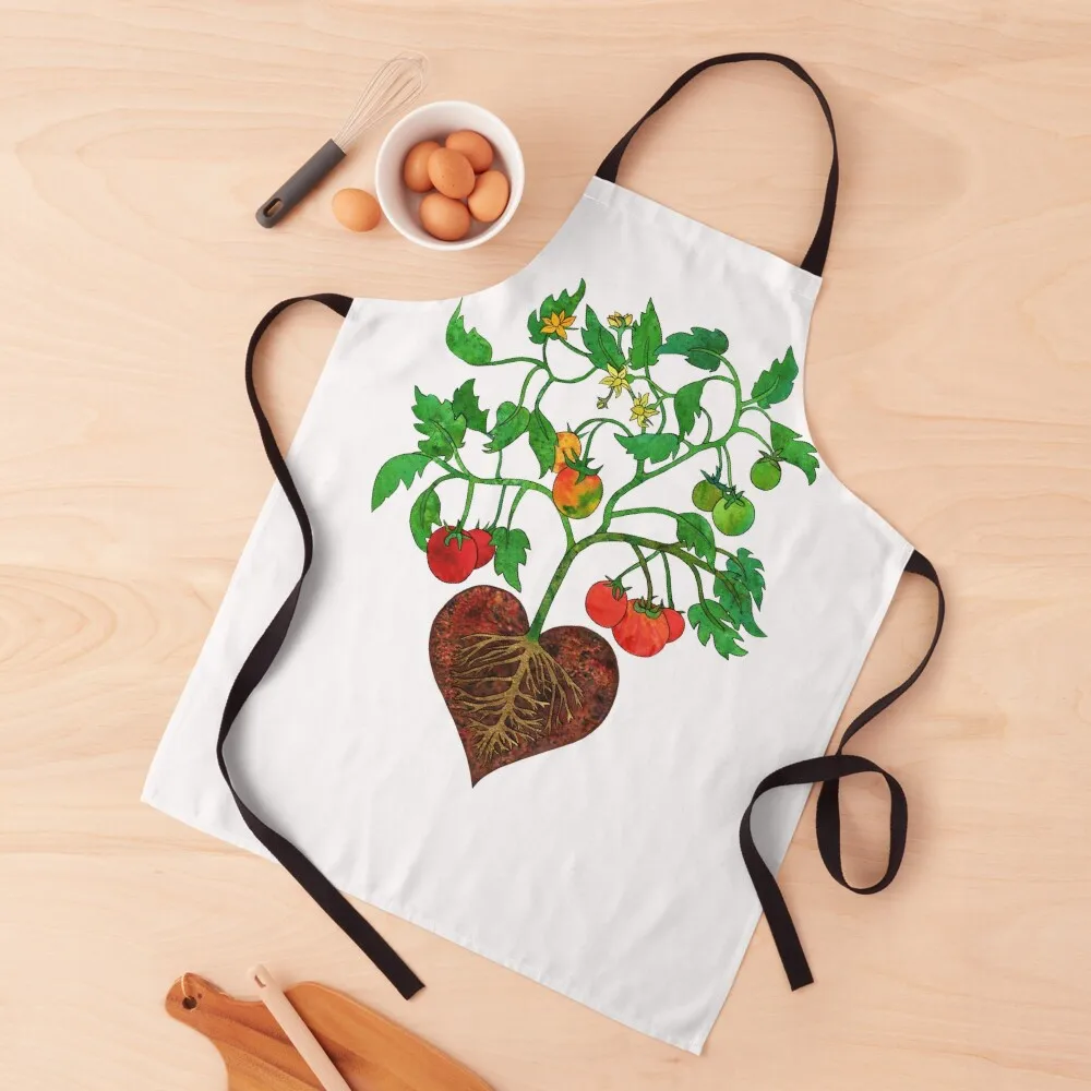 

Tomatoes Heal My Heart Apron For Girl kitchen girl Customizable Woman Apron