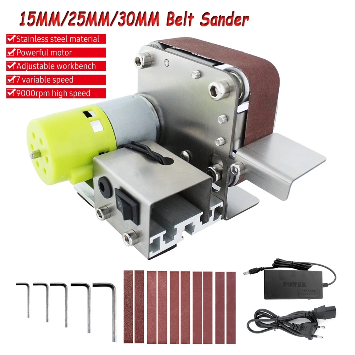 MiniBeltSanderElectricSandingPolishingGrindingMachine7Variable