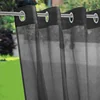 1 PCS Modern Waterproof Translucent Mesh Curtains Door Curtains UV Perforated Curtains Home Office Window Decoration 4