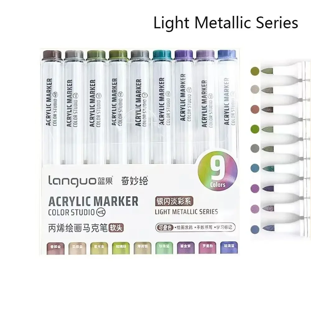 Vibrant Acrylic Marker Pen Set - Quick Drying, Smooth Writing, Stackable Color Pens
