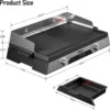 Griddle Nonstick 1600W,Electric Griddle for Indoor and Outdoor,Adjustable Temperature Controls,Griddle Pan Electric for Pancakes 6