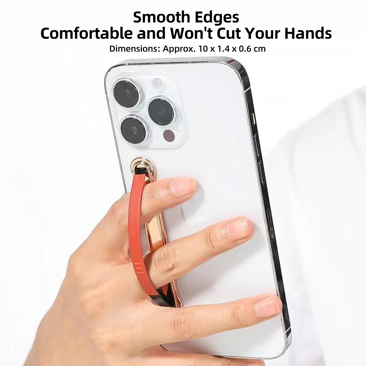 Zinc Alloy Anti-Lost Phone Holder with Strap Rope and Kickstand