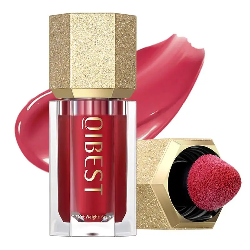 Liquid Cheek Blush Facial Nourishing Blush Cream Waterproof Multi-purpose Eyes&lips Makeup Blush Stick Cosmetics With Sponge 5