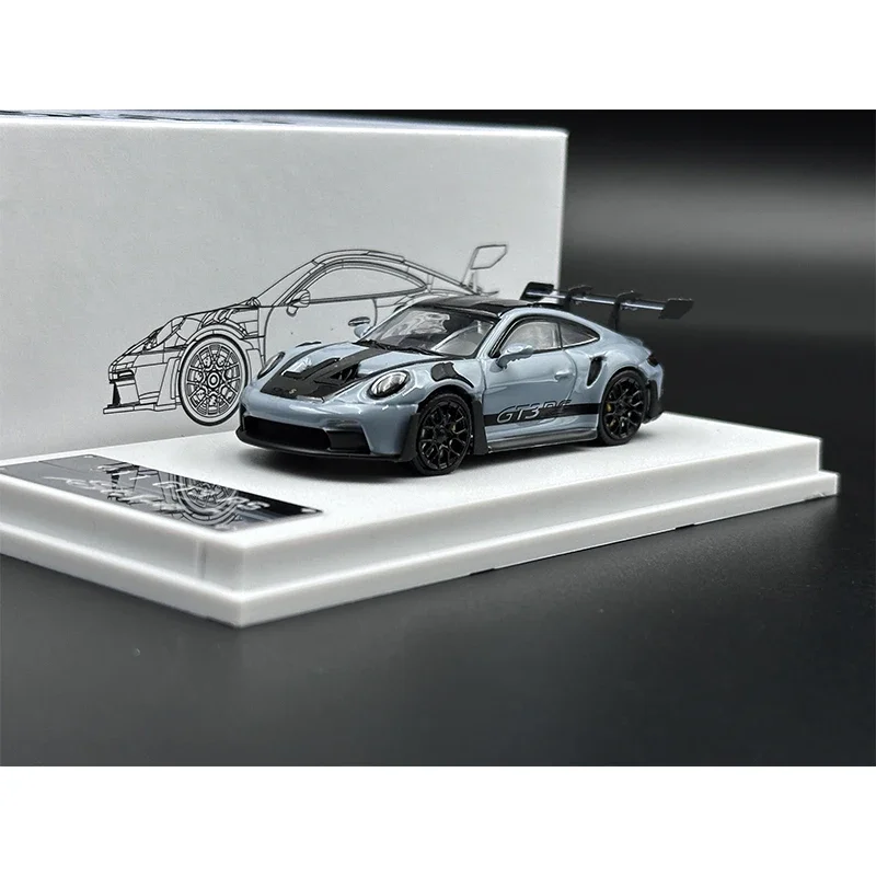 

SOLO 1:64 992 GT3RS серая карбоновая модель автомобиля под давлением, коллекционная Миниатюрная игрушка для машинок