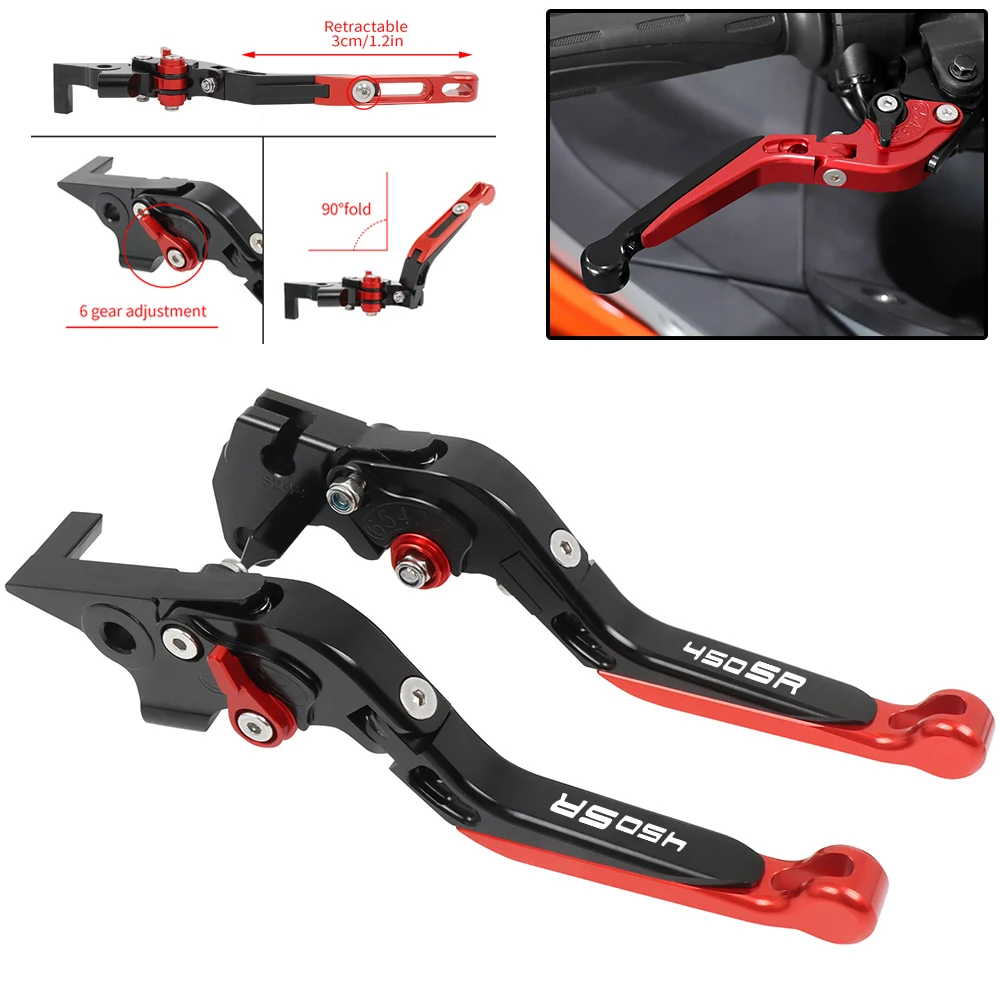 

Motorcycle CNC Adjustable Folding Brake Clutch Levers For CFMOTO 450SR 450 SR 2022-2023 Handle Lever