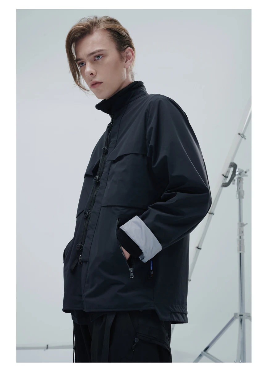 Reindee lusion 21fw functional seamless pocket waterproof tang suitacket kimono techwear asian style