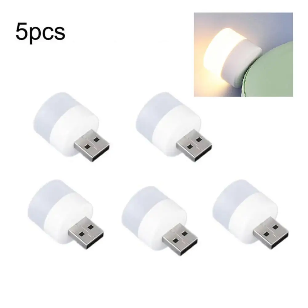 

5pcs Usb Led Night Light Energy-saving Super Bright Eye Protection Computer Mobile Power Lamps