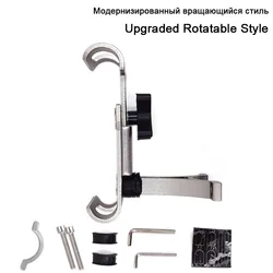 360° Rotating Aluminum Bike Phone Holder - Adjustable Universal Handlebar Mount (Rrotatable Gray)