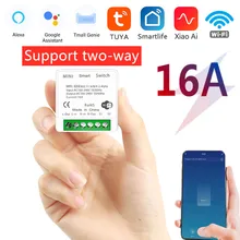 

16A Tuya Mini Smart Wifi DIY Switch Smart Light Switch Module Yandex Alice Smart Home Works With Alexa Google Home Умный Дом