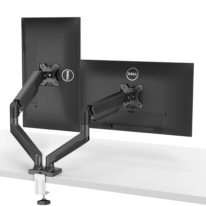 Bewiser-Desktop Gás Spring Dual Monitor Holder Braço, Display Suporte, Air Press Mount, Stand 2-9kg Cada VESA, 13 