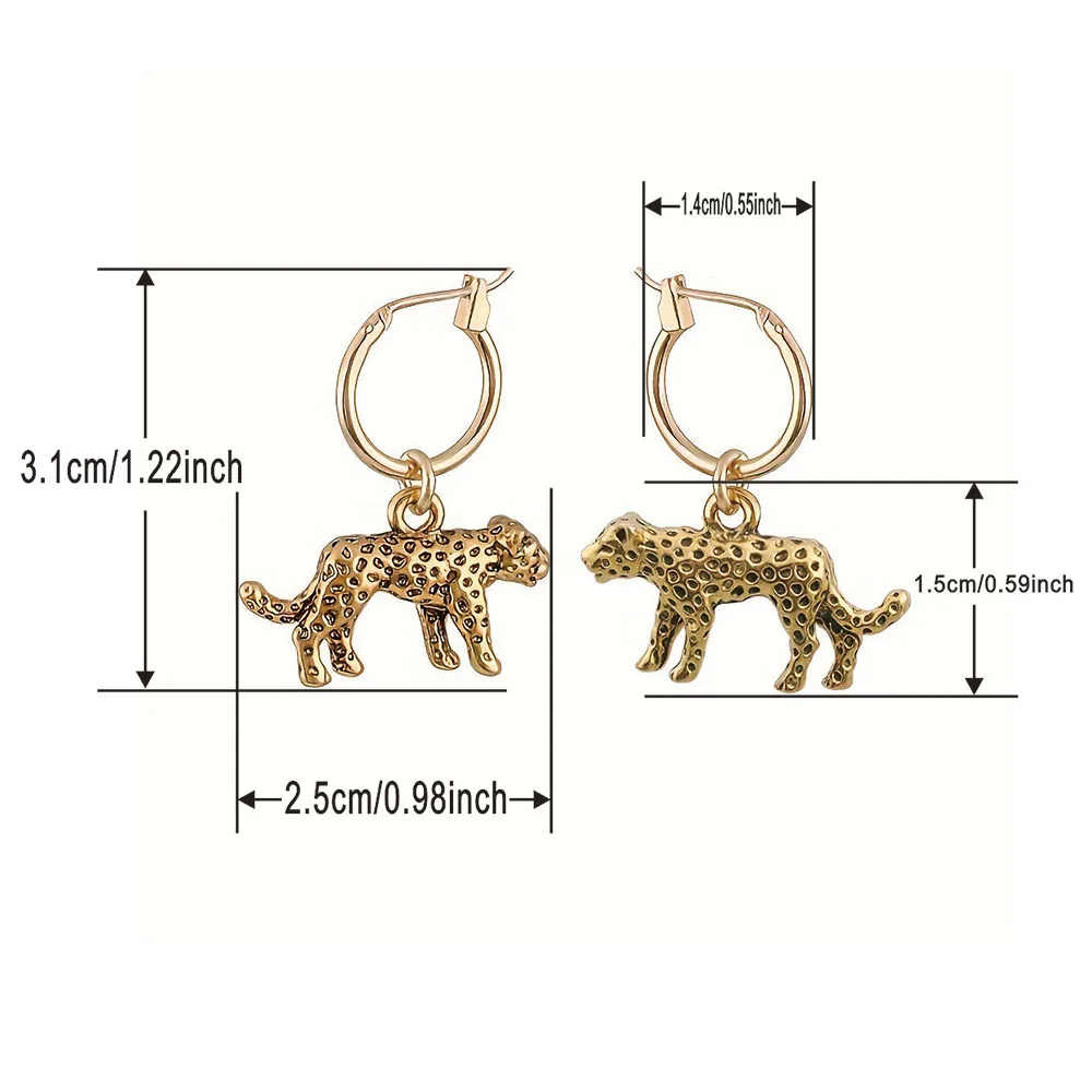 Orecchini a cerchio in pelle di leopardo smaltata: rame placcato oro 18 carati