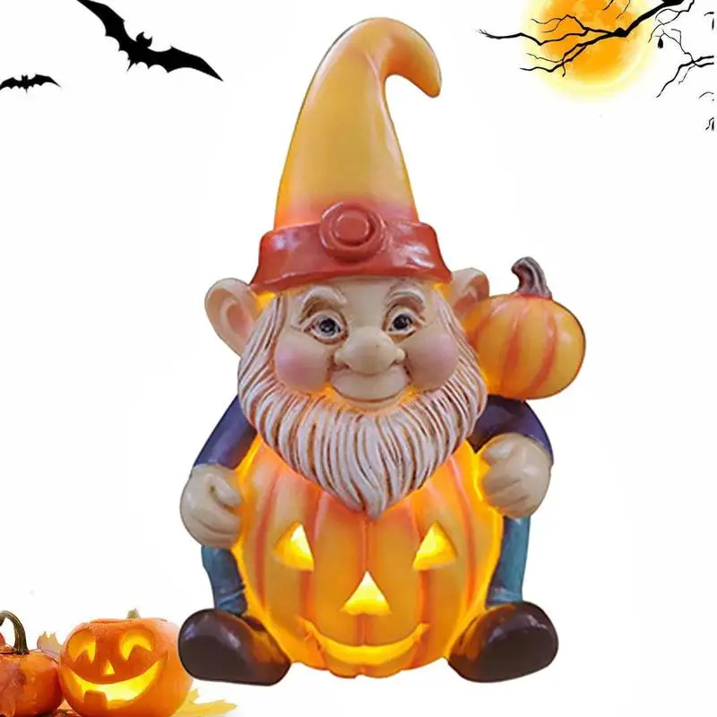 

Resin Gnome Statue Halloween Figurines Resin Pumpkin Old Men Statue Fall Pumpkin Statue Table Decor Pumpkin Decor Craft Children