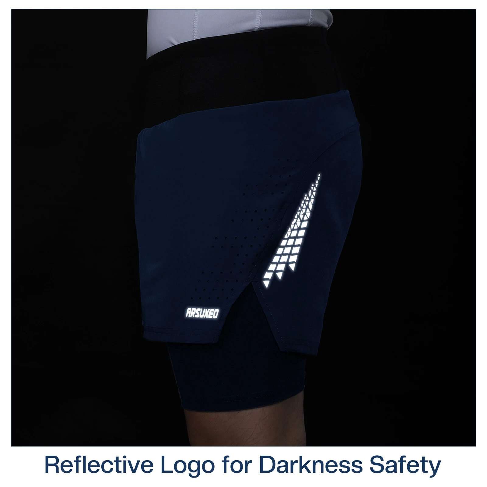 ARSUXEO Men's Trail Running Shorts Sportswear 2 in 1 Wrap-Around Pockets Gym Training Exercise Joging Athletic Shorts B233 6