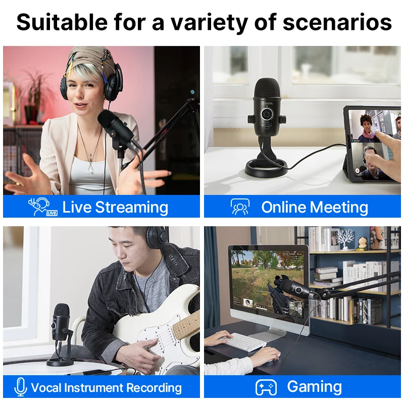 BOYA USB مكثف تسجيل ميكروفون BY-CM5 الطاولة في الو...