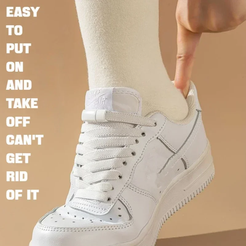 Magnetic Lock Shoelaces Without Ties Flat Elastic Laces Sneakers Boots No Tie Shoelace Rubber Bands for Shoes Accessories 1Pair shoelaces without ties shoe laces elastic shoelaces elastic shoe laces shoe accessories