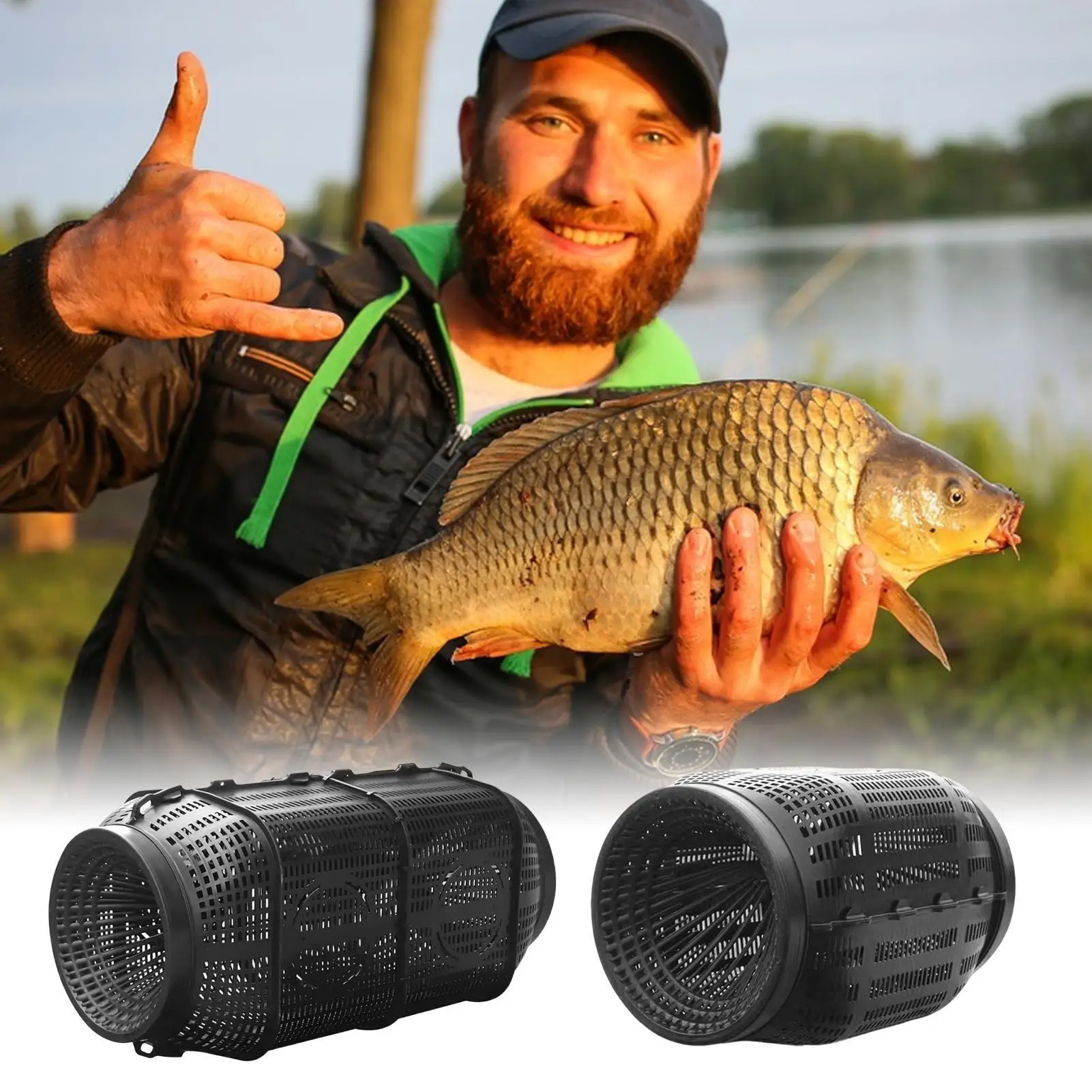 Fishing Bait Trap Eel Loach Trap Portable Fishing Pot Lightweight Fish Net Cage Bait Trap Crab Cage For Shrimp Crayfish Lobster