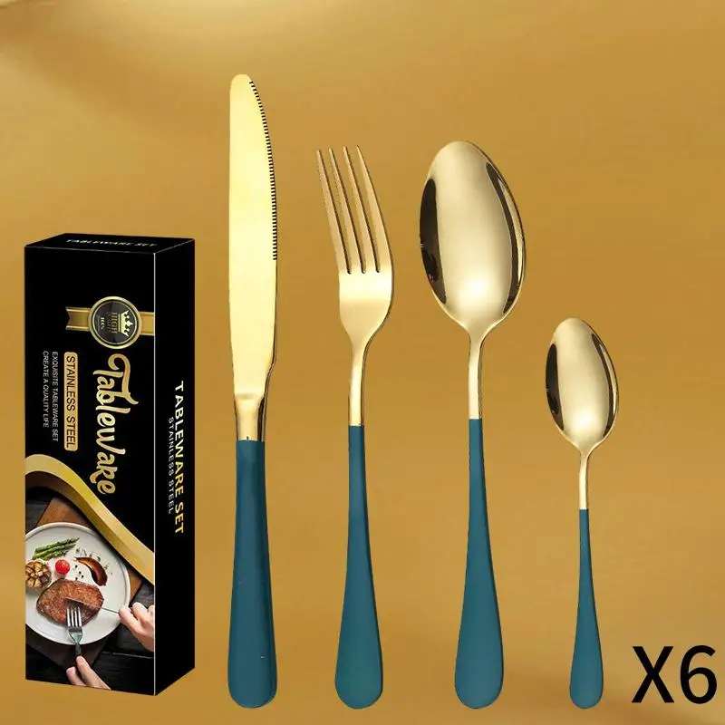 

Premium 1010 Stainless Steel Cross-Border Cutlery Set in Elegant Gift Box - Perfect for Gifting or Personal Use