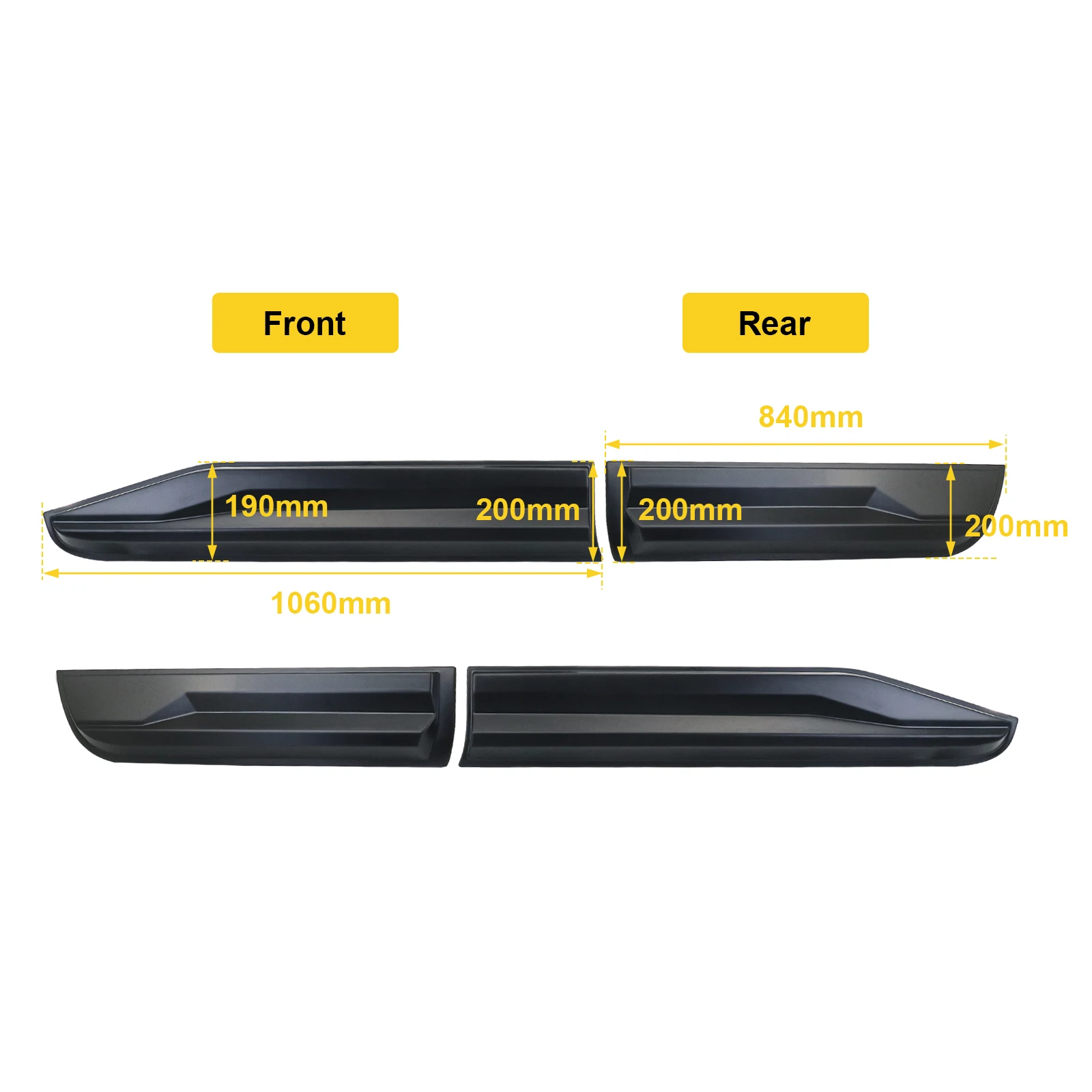 Slim Matte Black Side Door Molding Body Cladding For Ford Ranger T9 2023  2024 Wildtrak XLT XL XLS Sport Next Gen Accessories - AliExpress