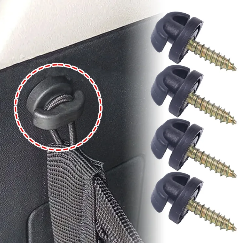 

Car Trunk Net Clip Hooks Seat back Storage Mesh Buckle Mesh Pocket Hook Auto Trunk Screw Fastener Fixing Hook