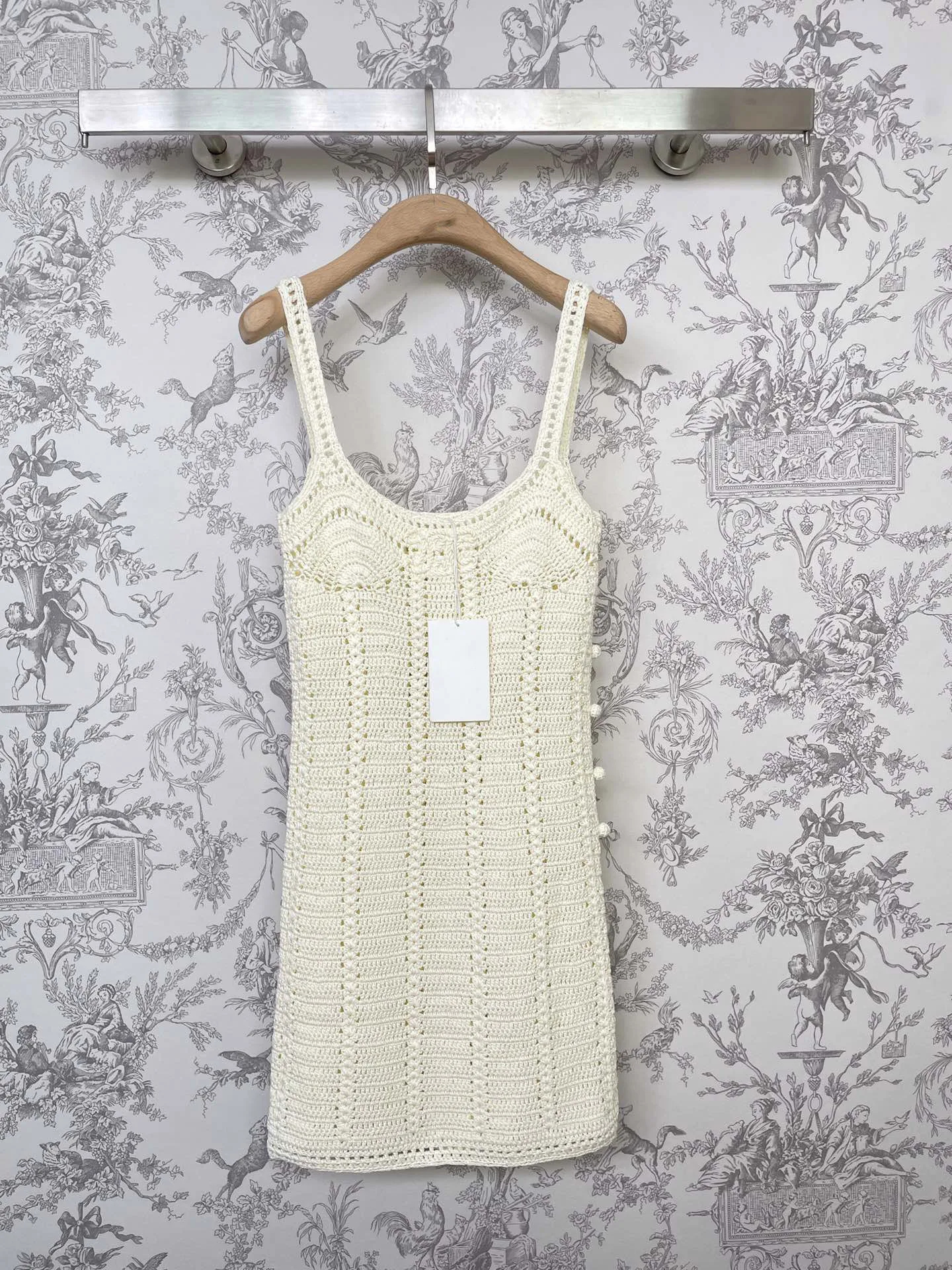 

2023 Women's Clothing Seamless crochet craft yarn knitted slip dress Autumn Winter New 1211