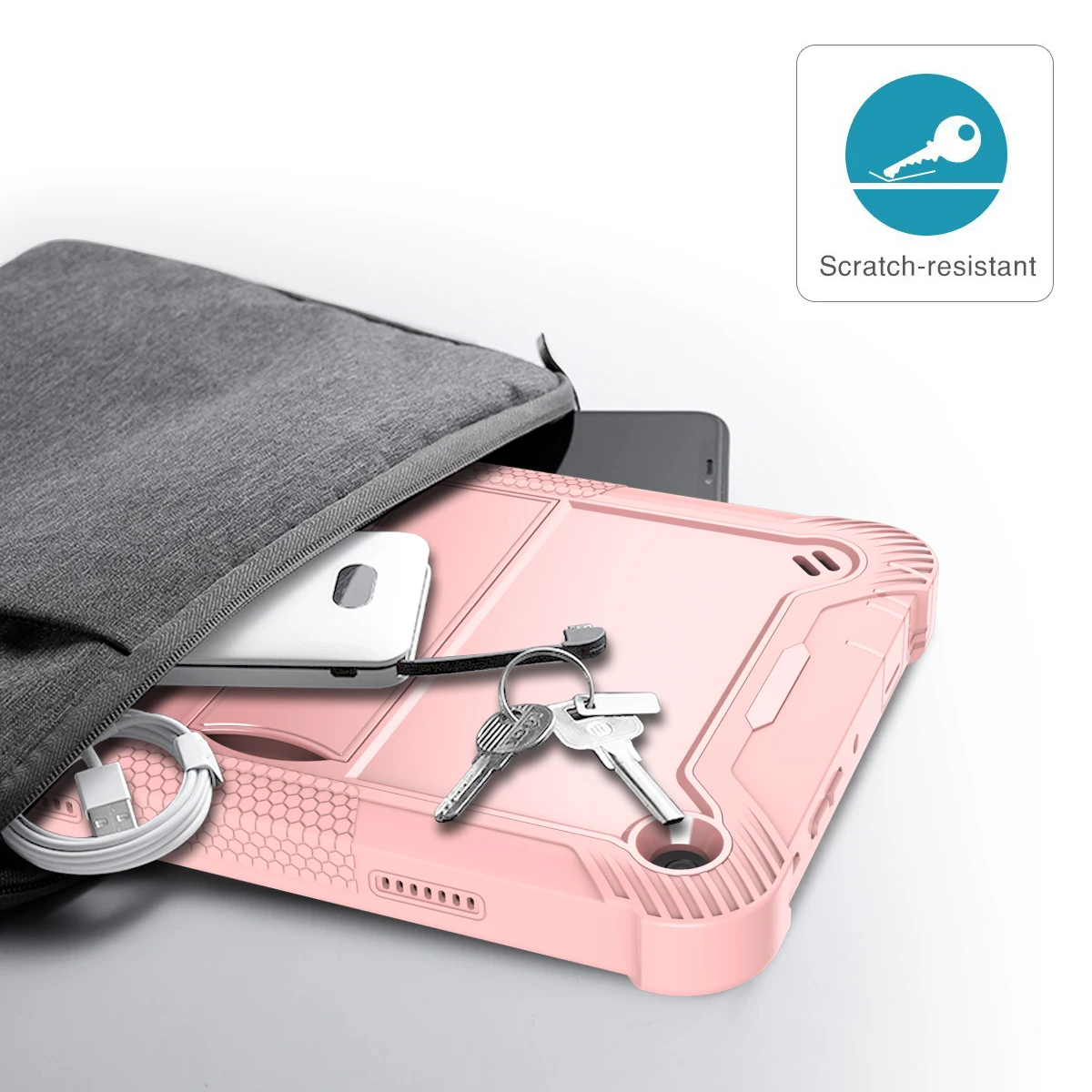 Durable Shockproof Armor Tablet Stand Case - Hard Protective Shell
