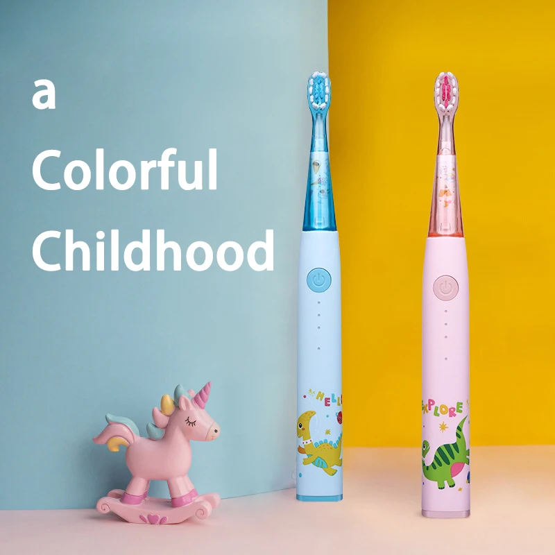 

Child Toothbrush Ultrasonic Children Teeth Electric Cartoon Toothbrushes Timing Tooth Cleaning Protection Soft Hair Kid's Brush