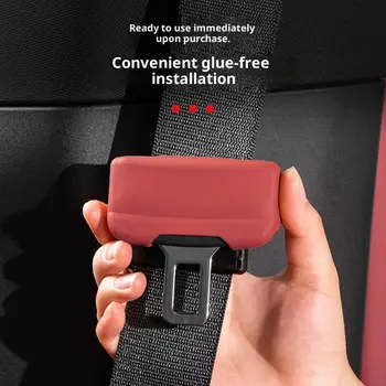 Alternative view of 1/2Pcs Silicone Anti-scratch Protector Safety Belt Buckle Guard Auto Interior Accessories Car Seatbelt Buckle Cover