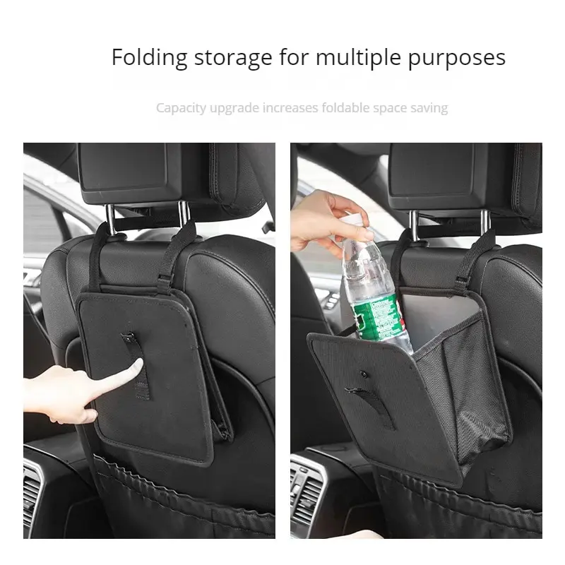 Car Trash Can Car Storage Bag Folding Portable Multifunctional Seat Back Hanging Waterproof