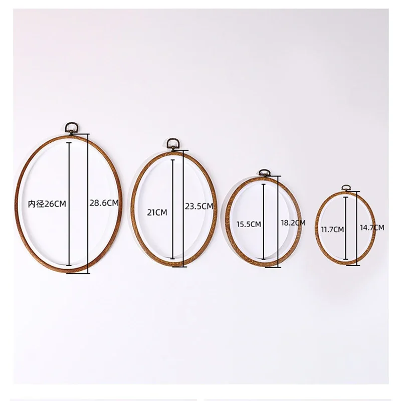 6 pcs embroidery hoops 6 sizes, round plastic cross stitch hoops, small  embroidery hoops, cross stitch hoops and frames, suitable for embroidery