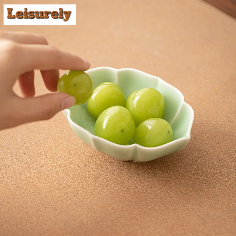 Creative Crabapple Dragon Pattern Fruit Dishes Handmade Plates for Food Household Hospitality Dishes Tea Ceremony Decoration