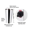 JIQI Milkshake Stirring Machine Electric Milk Foam Shaker Cold/Hot Drink Mixer Blender Stainless Steel Bubble Tea Smoothie Maker 6