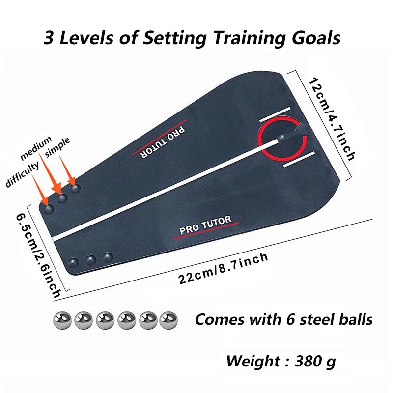 Description Picture 3 of itemGolf Putting Tutor Trainer Golf Putting Training Aids Portable Multifunctional Indoor Practice Putter Guided Exercise Board