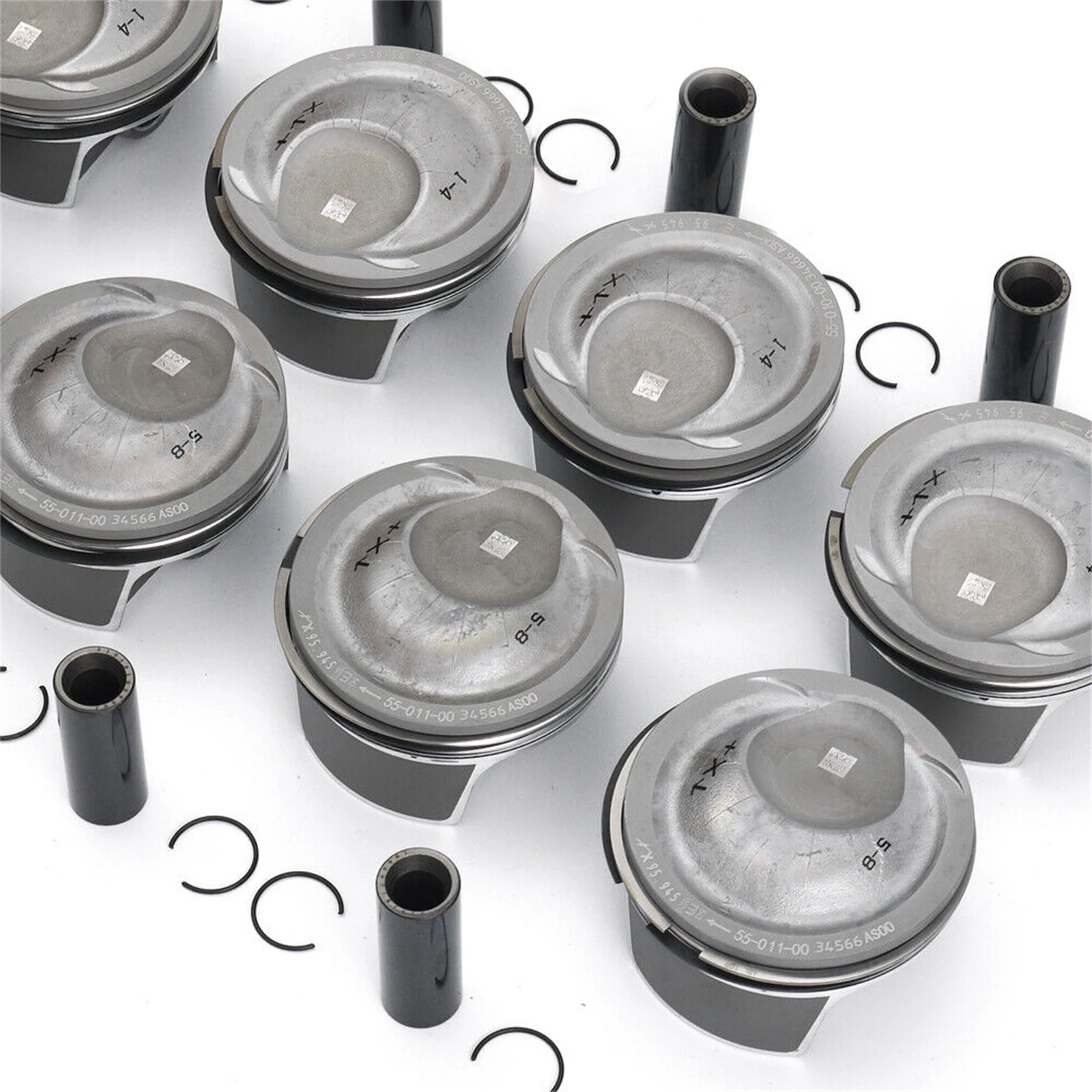 8Pcs Pistons Rings 23mm STD 94810304667 94810304567 94810393114 For Porsche Panamera Cayenne 9PA 92A 970 955 M48 4.8T Car Parts