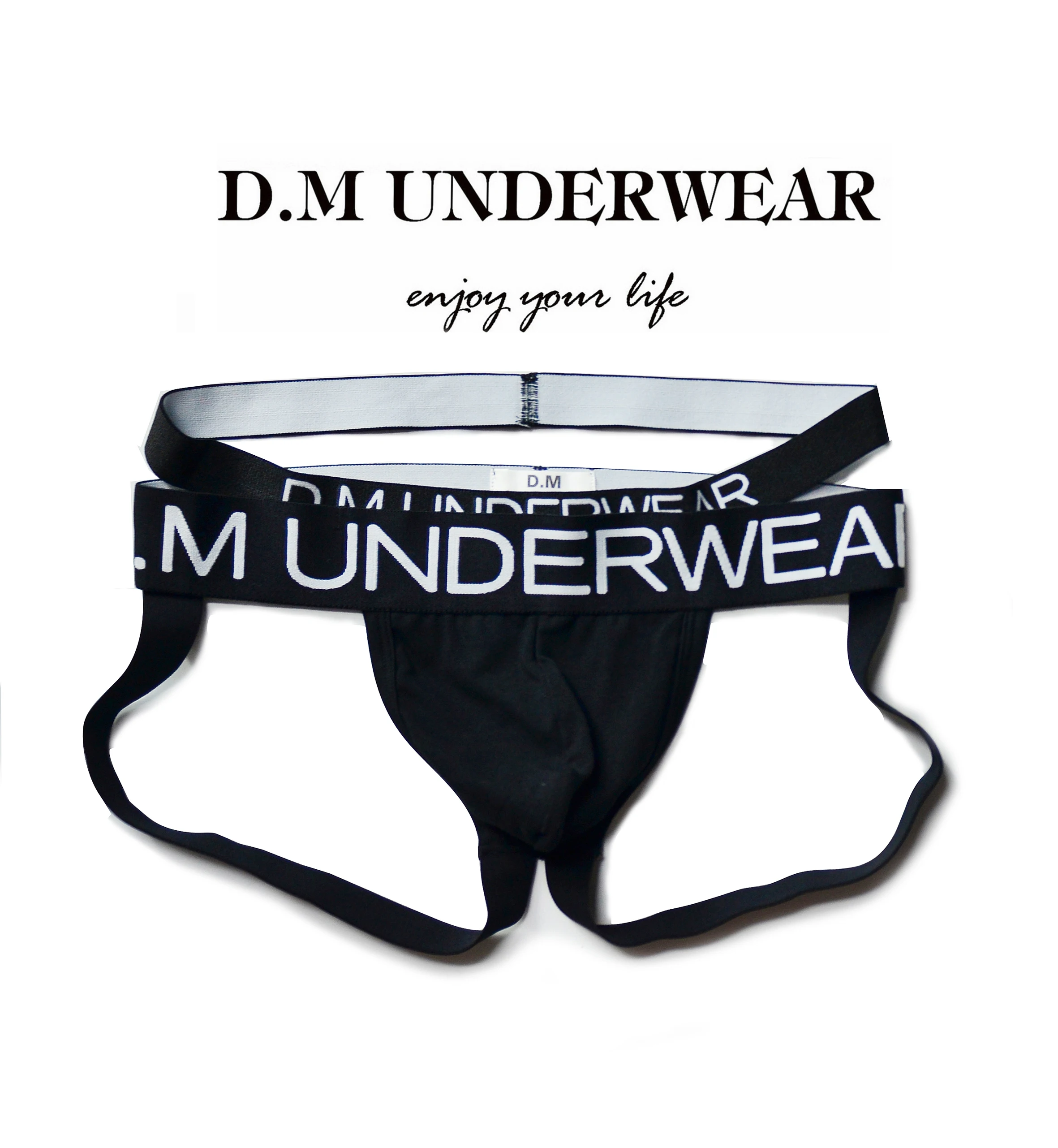 

D.M men's underwear sexy low-waist double-waist letter personality hip-lifting temptation sexy double thong