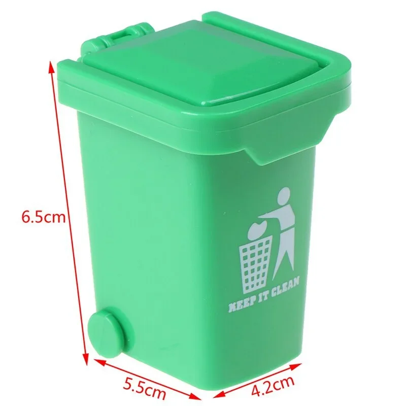 4pcs Simulation 1:12 Dollhouse Mini Trash Can Toy Garbage Truck Cans Curbside Vehicle Bin s Kid  Furniture  Gift 2