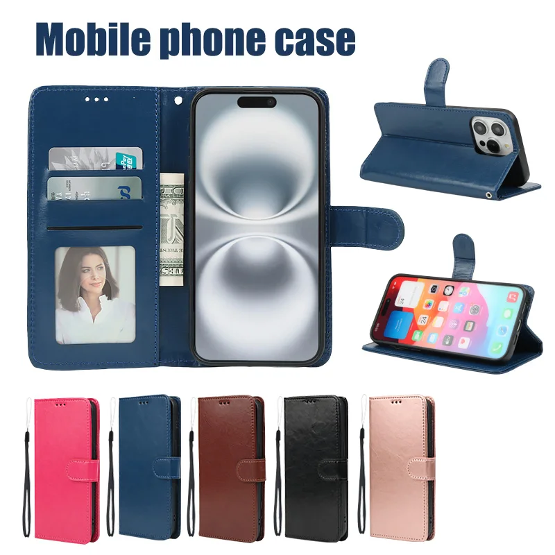 Luxury Leather Flip Wallet Case with Card Slot - Premium Protective Cover
