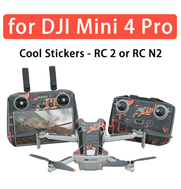 for DJI Mini 4 Pro Stickers RC 2/RC N2 Cool Protection Cover Waterproof  Colorful Covering Skin Drone Protective Film Mini 4 Pro - AliExpress