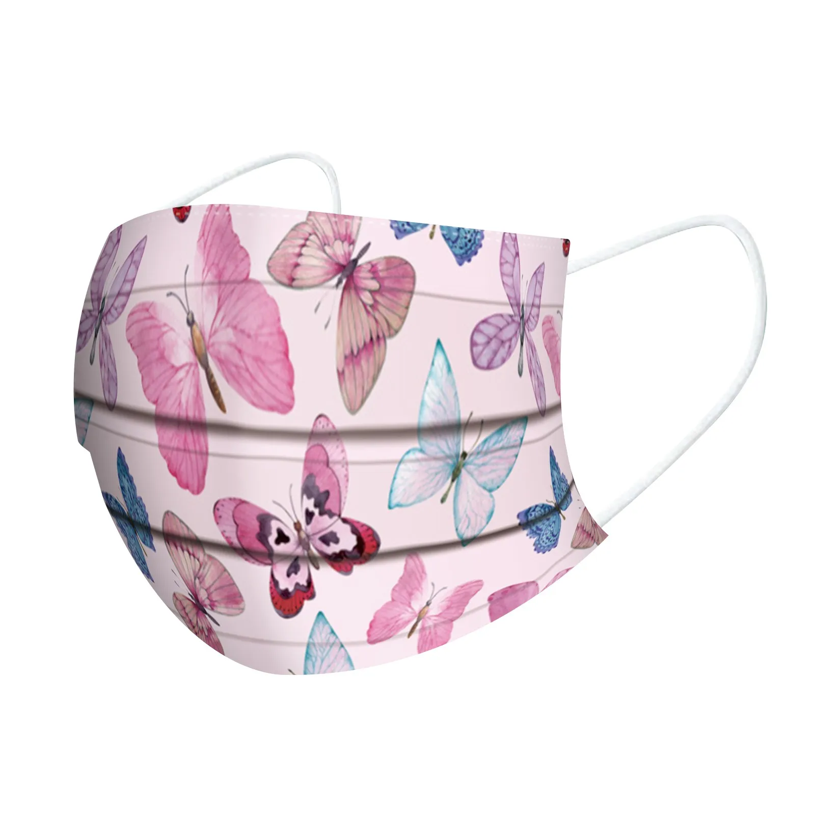 Mixed Color Adult Floral Printing 3-layer Anti-Dust Disposable Mask 10/30/50/100PC face mask disposable face mask