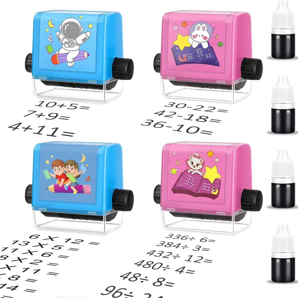 

Teaching Stamp 2 in 1Fill In The Blank Roller Reusable Math Roller Stamp Design Digital Stamp Within 100 Math Practice