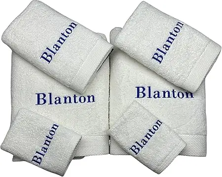 Personalized 6-Piece Towel Set - Turkish Bath Towels with Name Embroidery - Custom Monogrammed Towels - Luxury Bathing Accessori