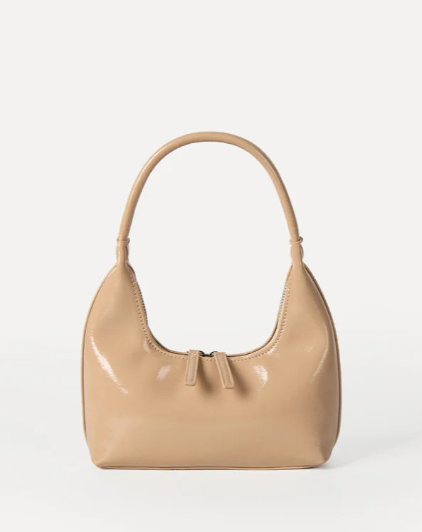Borsa a tracolla singola con texture lucida di alta qualità, design coreano di nicchia, borsa da ascella, moda estiva semplice e casual, da tenere a mano_voghion.com