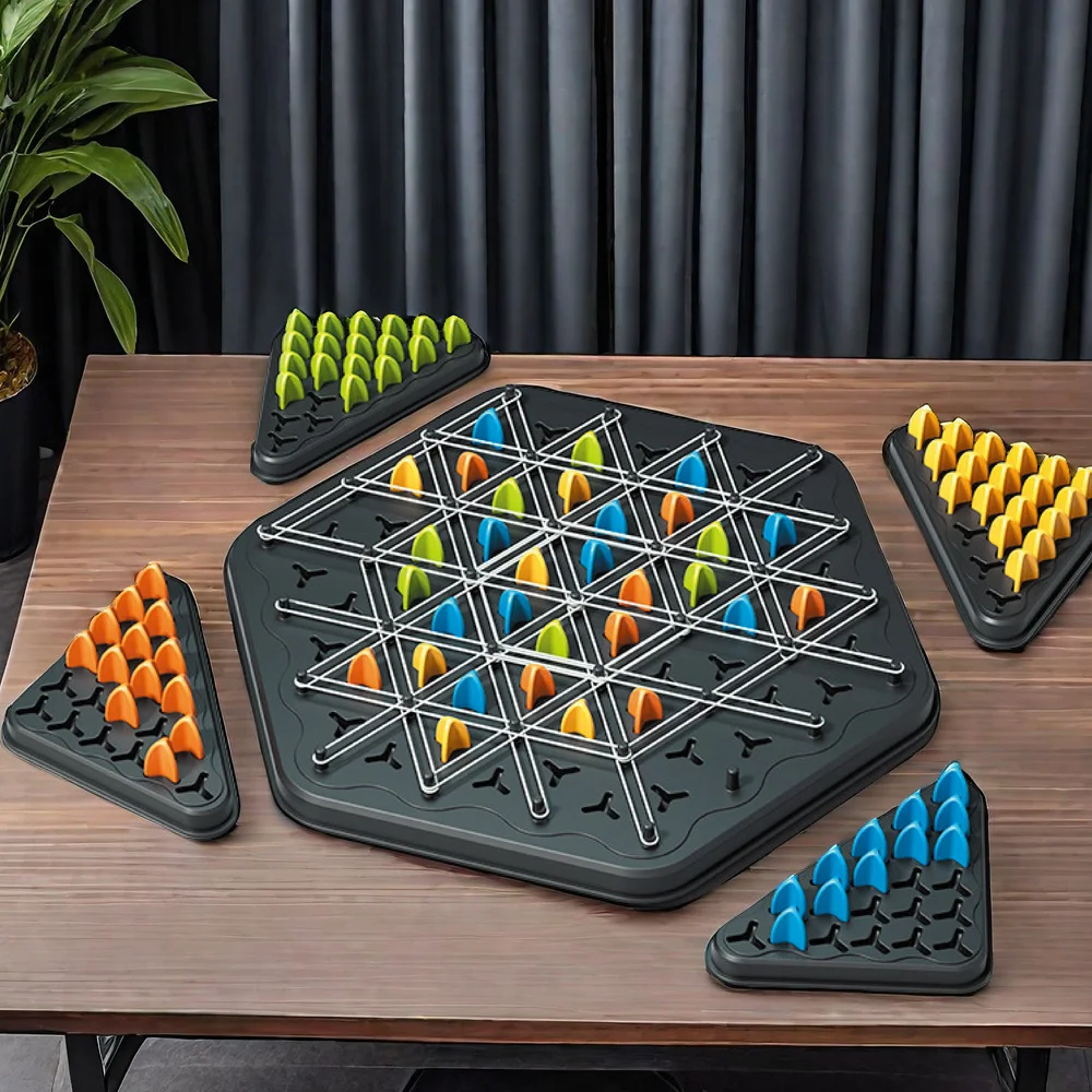 New Triangle Chain Rubber Band Chess Desktop Puzzle Game, Family Parent-child Interaction Game, Exercise Logic Puzzle Baby Toys 6