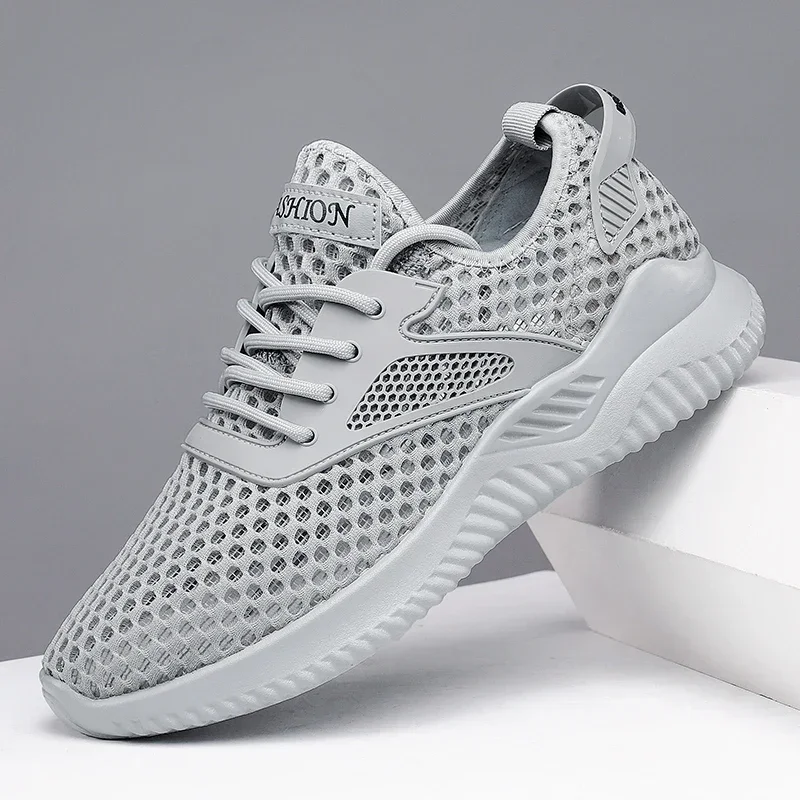 Summer mesh men's shoes breathable thin hollow large mesh sports shoes casual sports