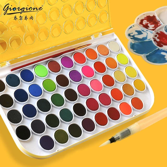 Gouache Paint Portable Solid Watercolor Accessories Back to School Items  Powder Pigment Art Supplies 12/16/24/28/36/48 Color Set - AliExpress