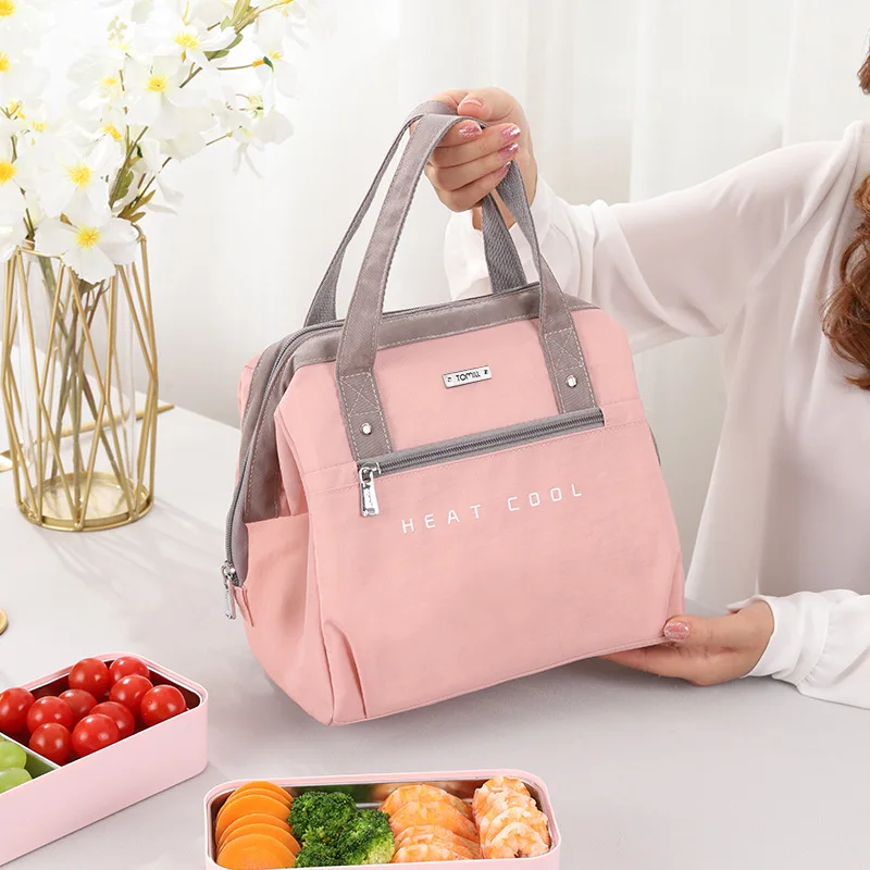 

Waterproof Portable Lunch Box Insulated Student Concise Fresh Cooler Bento Lunch Travel Work Back Retain Picnic Freshness Bag