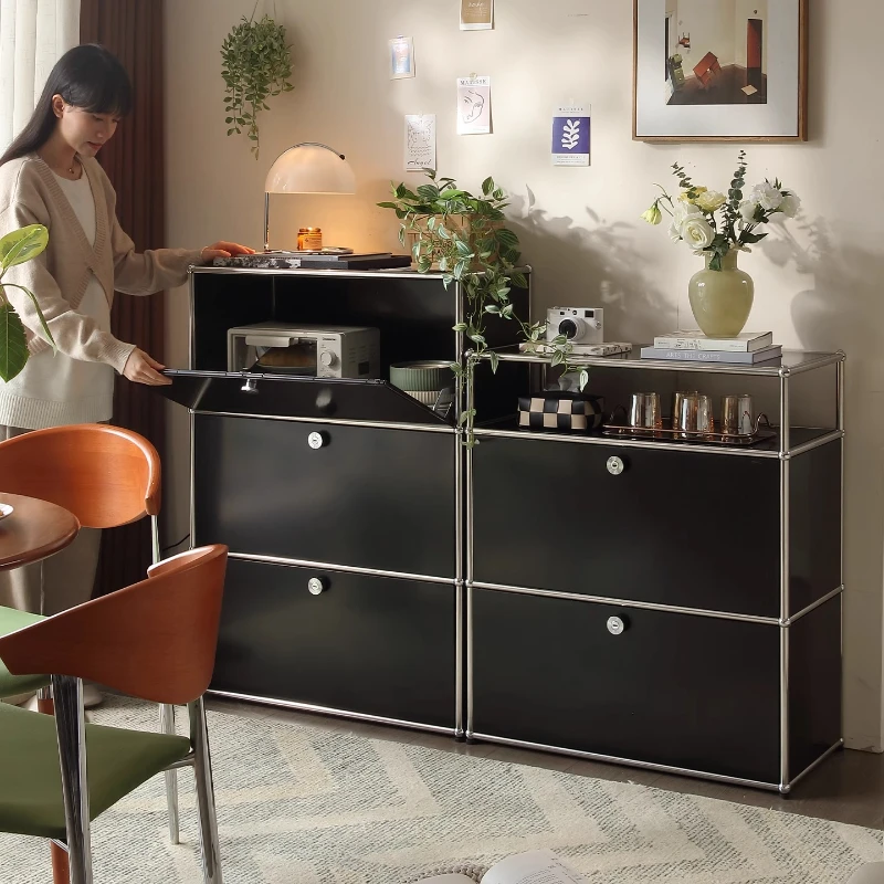 Cabinet for living room Storage locker drawer type storage Bedroom chest of drawers Organizer furniture Dual cabinet combination - Image 4