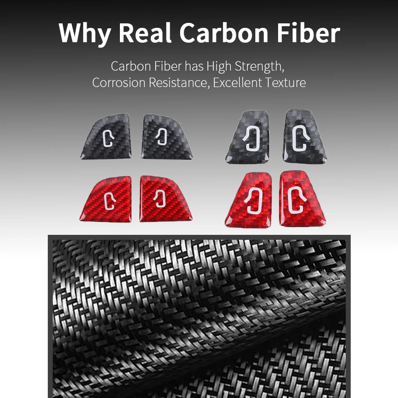 테슬라 모델 3 Y 2018-2025용 4PCS 리얼 카본 파이버 자동차 도어 스위치 패널 커버 스티커 자동차 인테리어 장식 액세서리