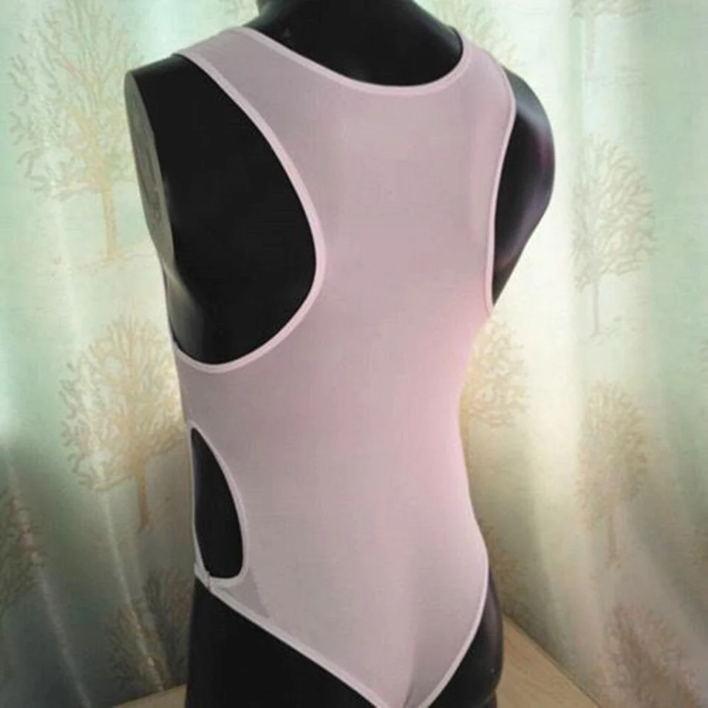 Mens Hollow Bodysuit Shaping Sports Fitness Solid Color Home Elastic Breathable Comfortable Sexy Jumpsuit Men