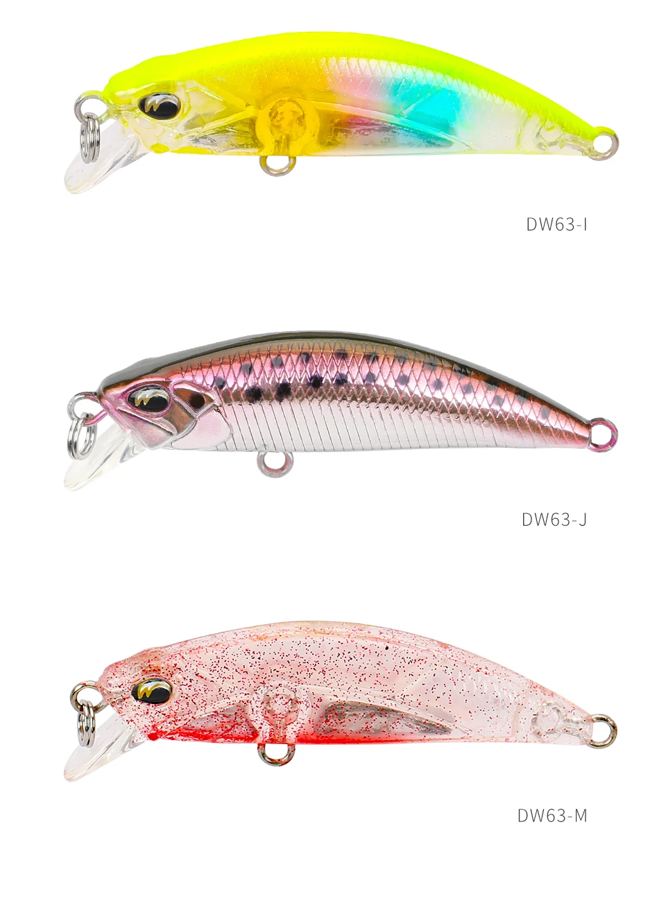 TSURINOYA Sinking Minnow Mini Harter Köder DW63 50S 50mm 5g Künstliche Angelköder Wobbler Crankbait Forellenköder – Detail 17