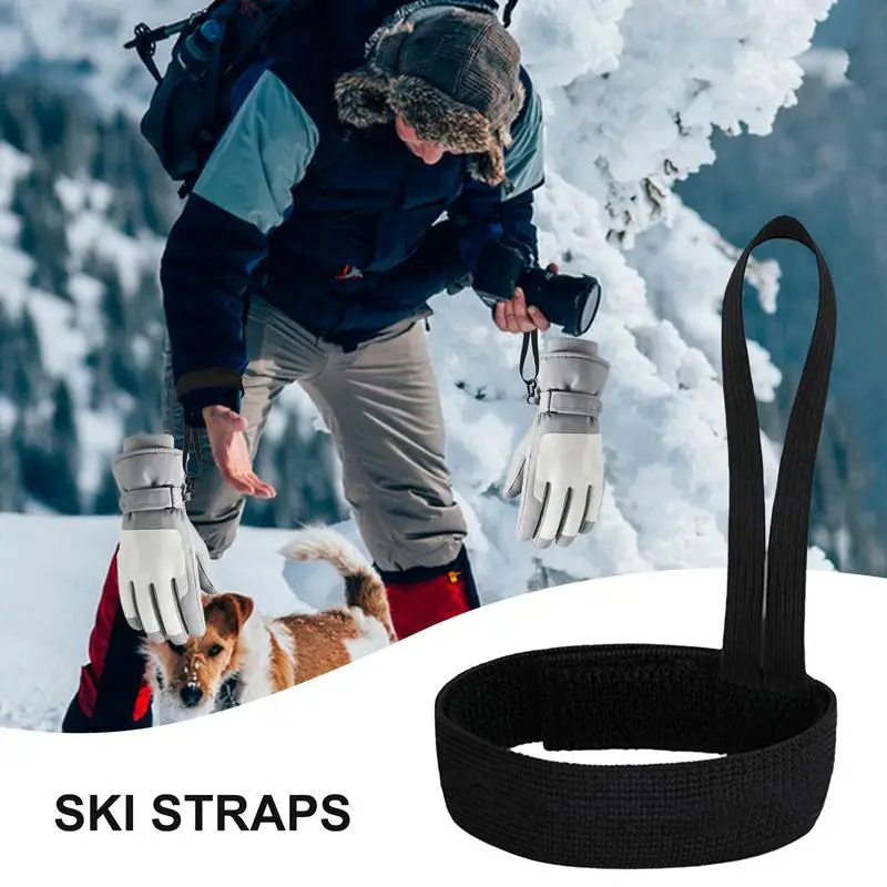 Snow Gloves Strap 4 Pieces Elastic Nylon Ski Wrist Glove Strap Lightweight Ski Glove Wrist Straps For Men And Women 4